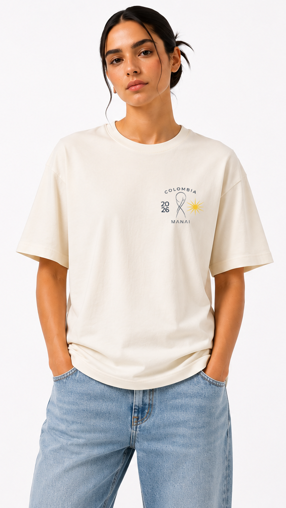MANAI Endémica · Selección Blanco Hueso — frente con logo MANAI