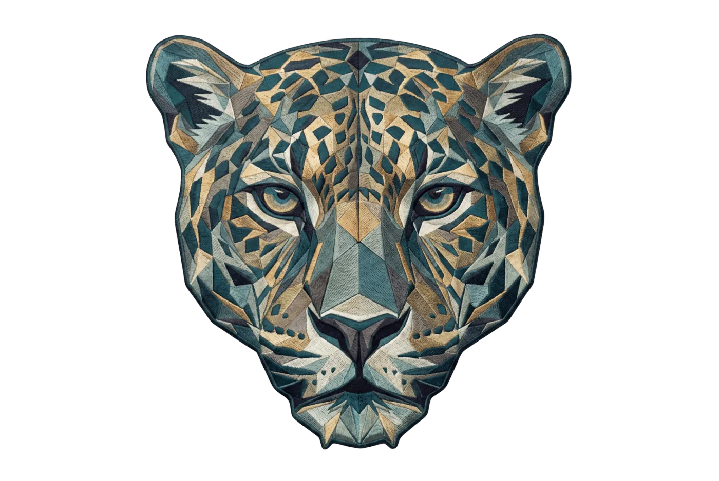 MANAI Jaguar Geométrico Grande — Negro — detalle del estampado