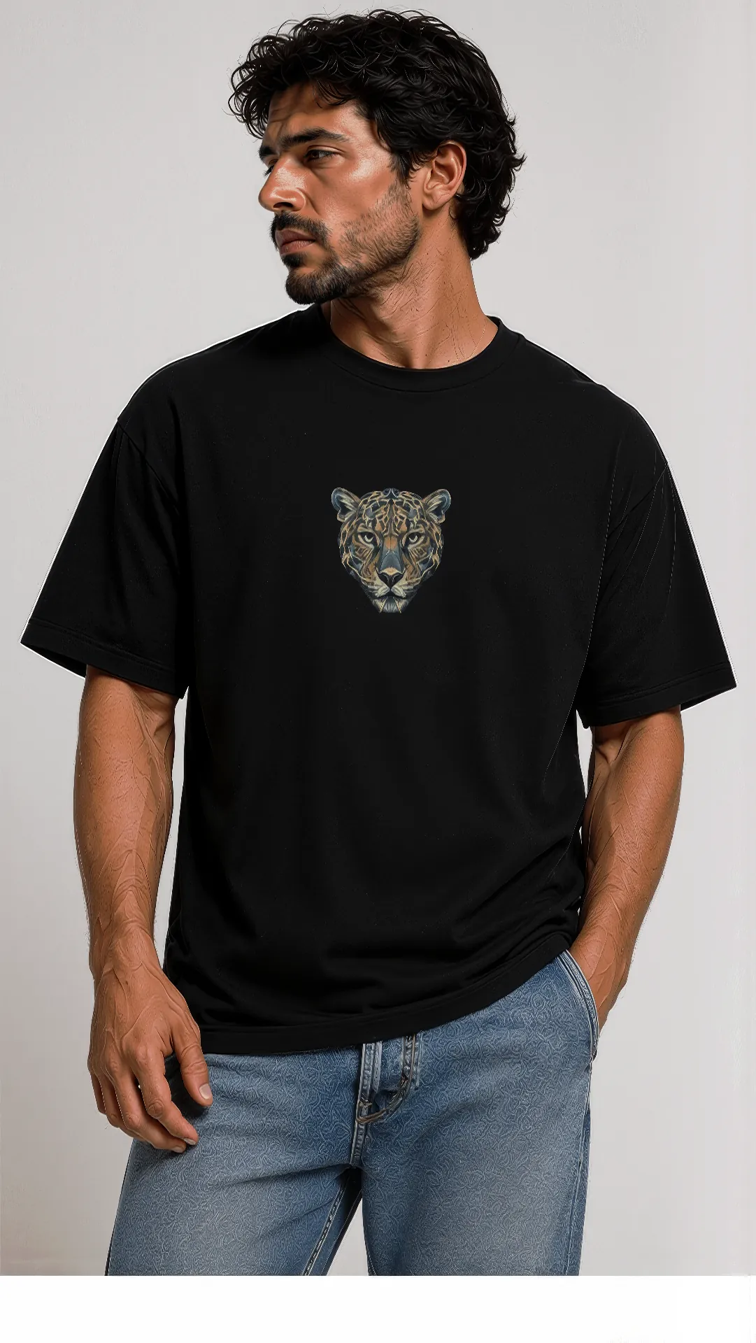 MANAI Jaguar Geométrico Pequeño — Negro